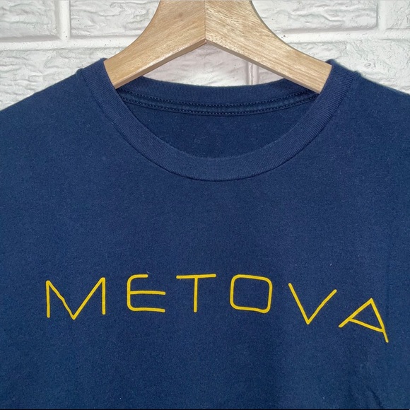 4/$24🦩 NWOT Metova Navy Blue T-Shirt Medium - Picture 2 of 3